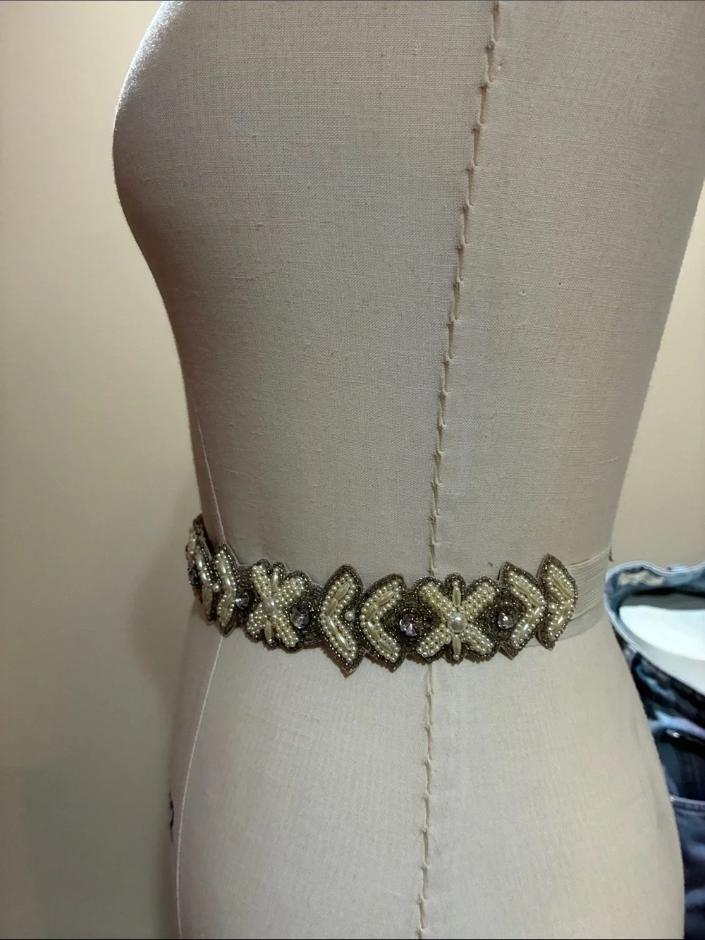 Embellished Pearl and Bead Bridal Belt